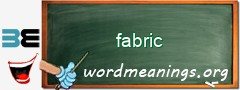 WordMeaning blackboard for fabric